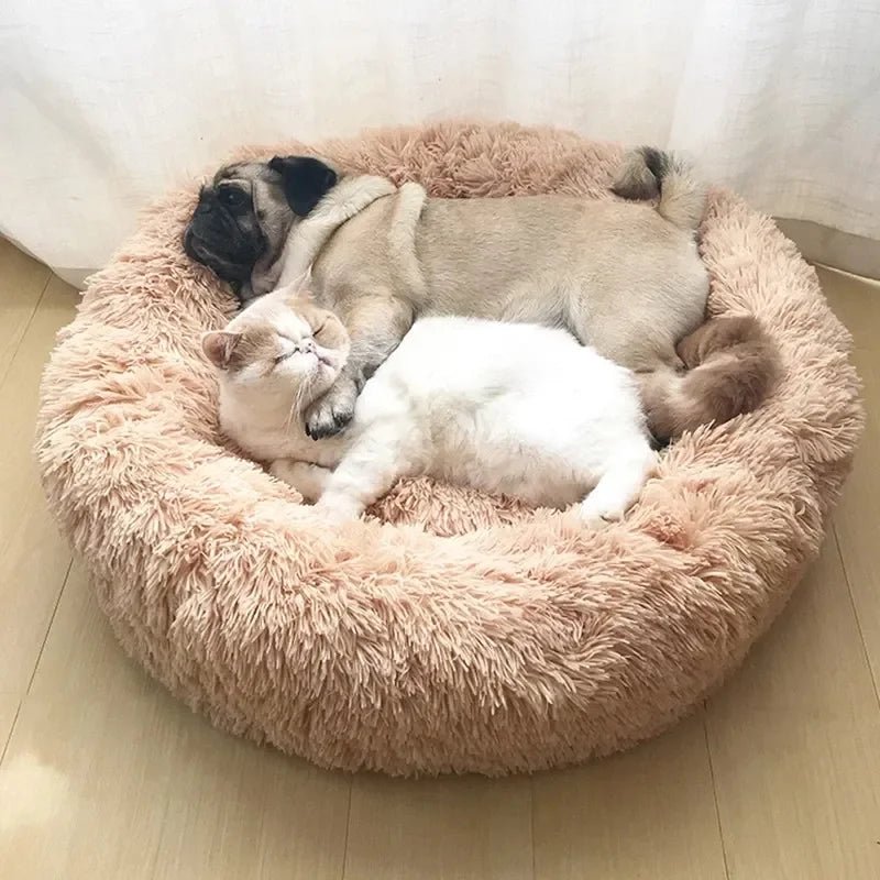 Lit rond pour animaux de compagnie, doux et chaud, tailles 40-90cm, idéal pour chien et chat - EcomStart