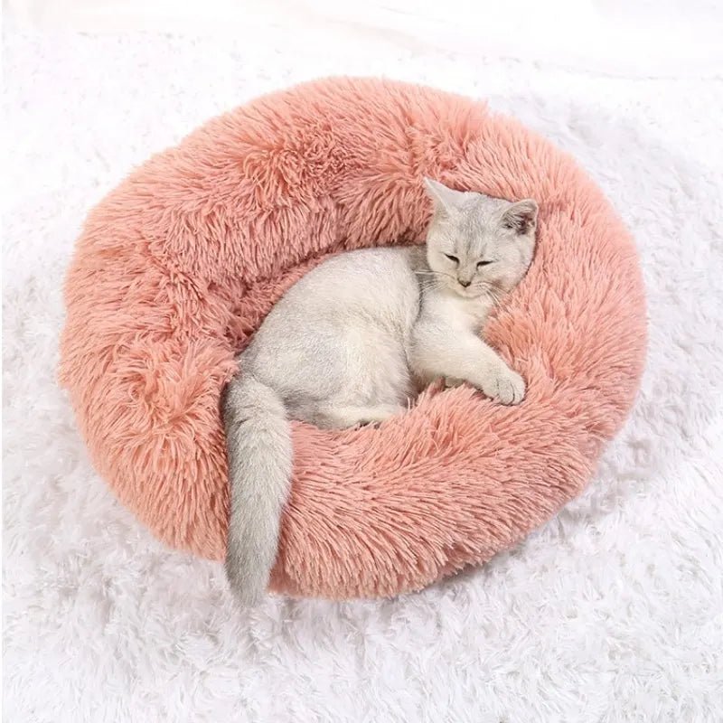 Lit rond pour animaux de compagnie, doux et chaud, tailles 40-90cm, idéal pour chien et chat - EcomStart