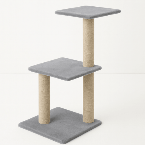 Arbre à Chat Multi-Niveaux 80 cm – Griffoirs et Plateformes Stables pour 1 à 2 Chats d’Intérieur - EcomStart