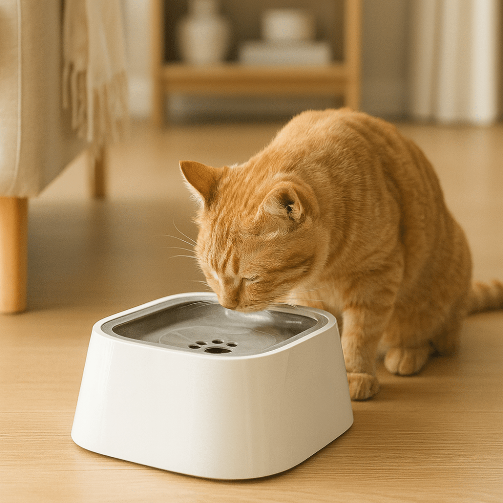 Fontaine Flottante pour Chiens et Chats – Distributeur d’Eau Portable Anti - Éclaboussures - EcomStart