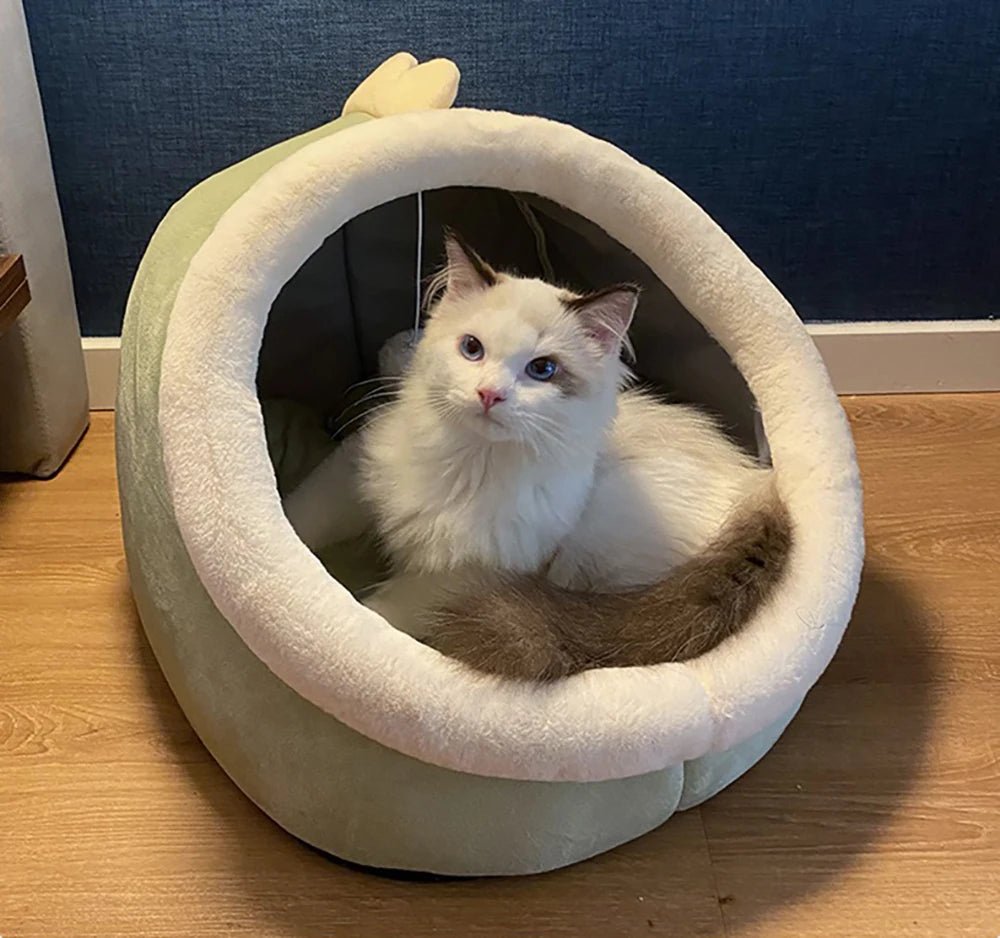 Lit pour animaux de compagnie pliable en forme de grotte, parfait pour petits chiens et chats - EcomStart