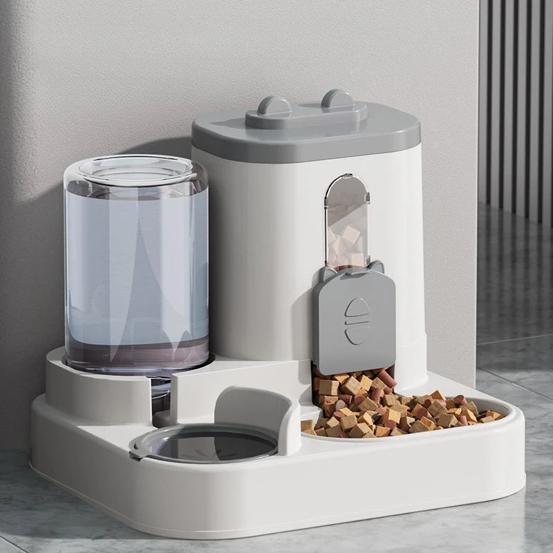 Mangeoire & abreuvoir automatique 2-en-1 pour animaux - Ensemble gravité pour chiens & chats - EcomStart