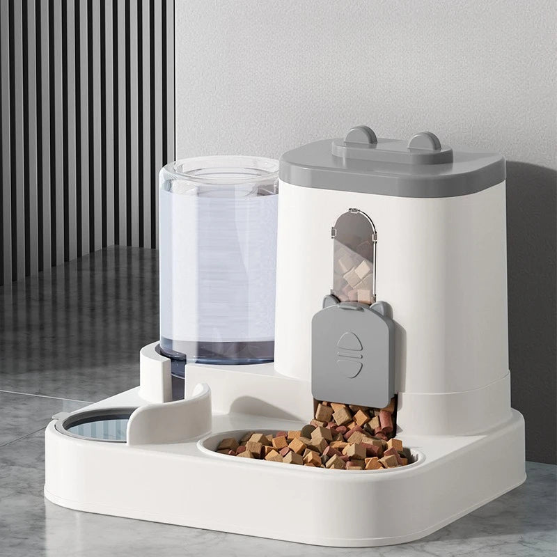 Mangeoire & abreuvoir automatique 2-en-1 pour animaux - Ensemble gravité pour chiens & chats - EcomStart