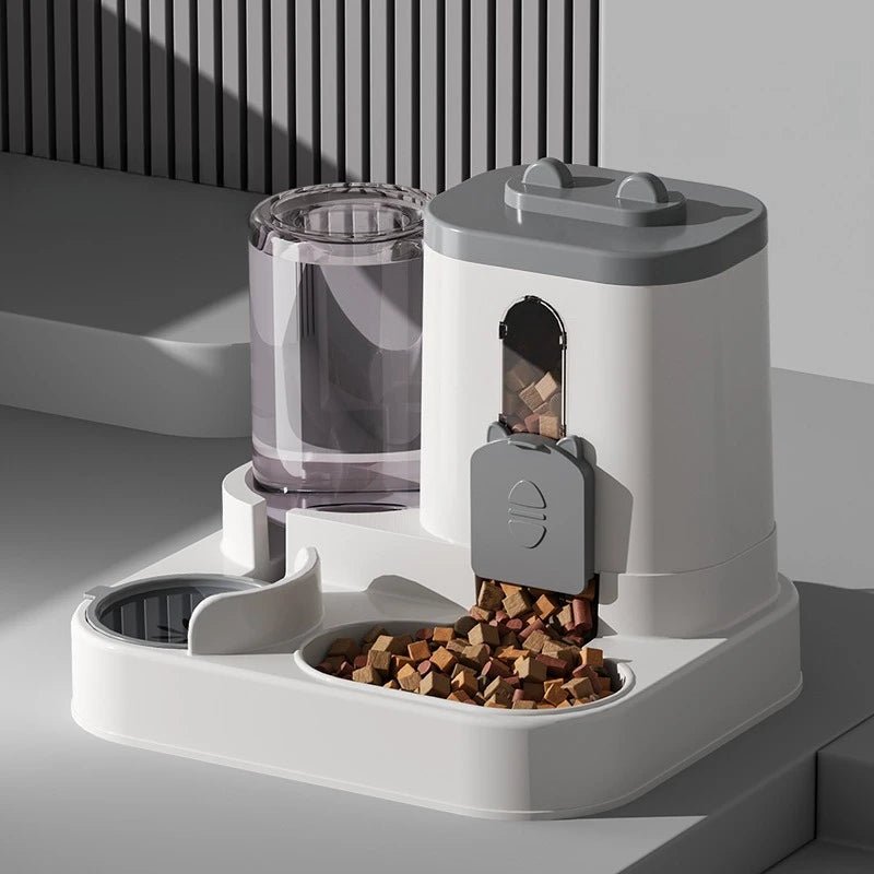 Mangeoire & abreuvoir automatique 2-en-1 pour animaux - Ensemble gravité pour chiens & chats - EcomStart