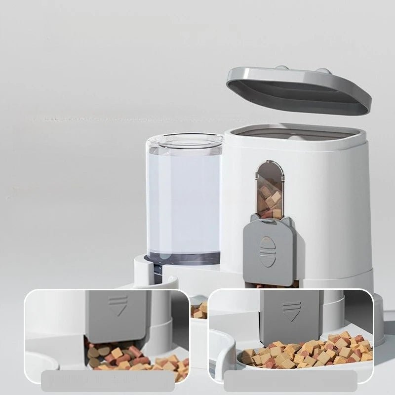Mangeoire & abreuvoir automatique 2-en-1 pour animaux - Ensemble gravité pour chiens & chats - EcomStart