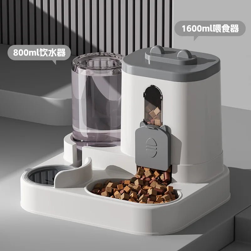 Mangeoire & abreuvoir automatique 2-en-1 pour animaux - Ensemble gravité pour chiens & chats - EcomStart