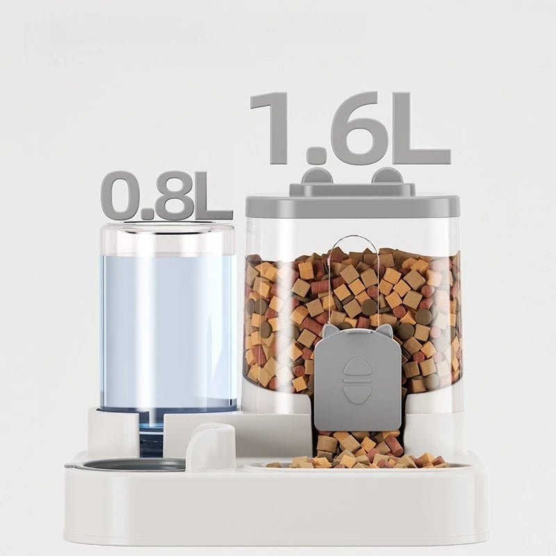 Mangeoire & abreuvoir automatique 2-en-1 pour animaux - Ensemble gravité pour chiens & chats - EcomStart