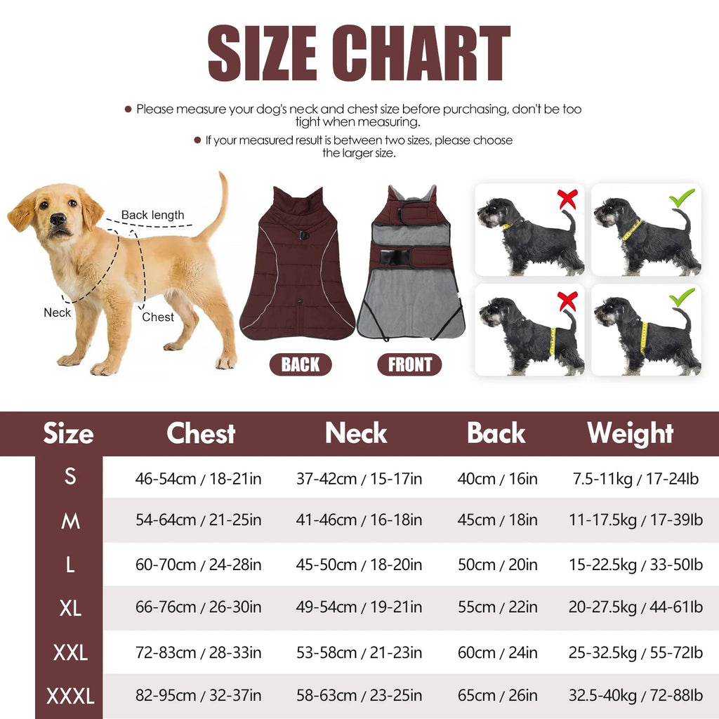 Manteau pour chien imperméable, chaud et réfléchissant - EcomStart